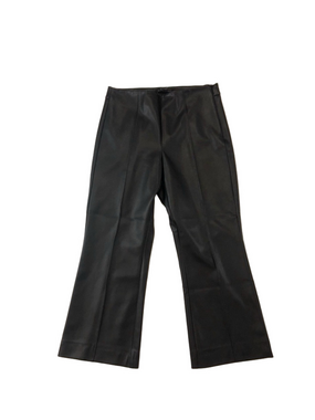 Banana Republic NEW black pleather crop pant 6Petite